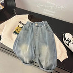 Simple Loose Casual Straight Tube Pants