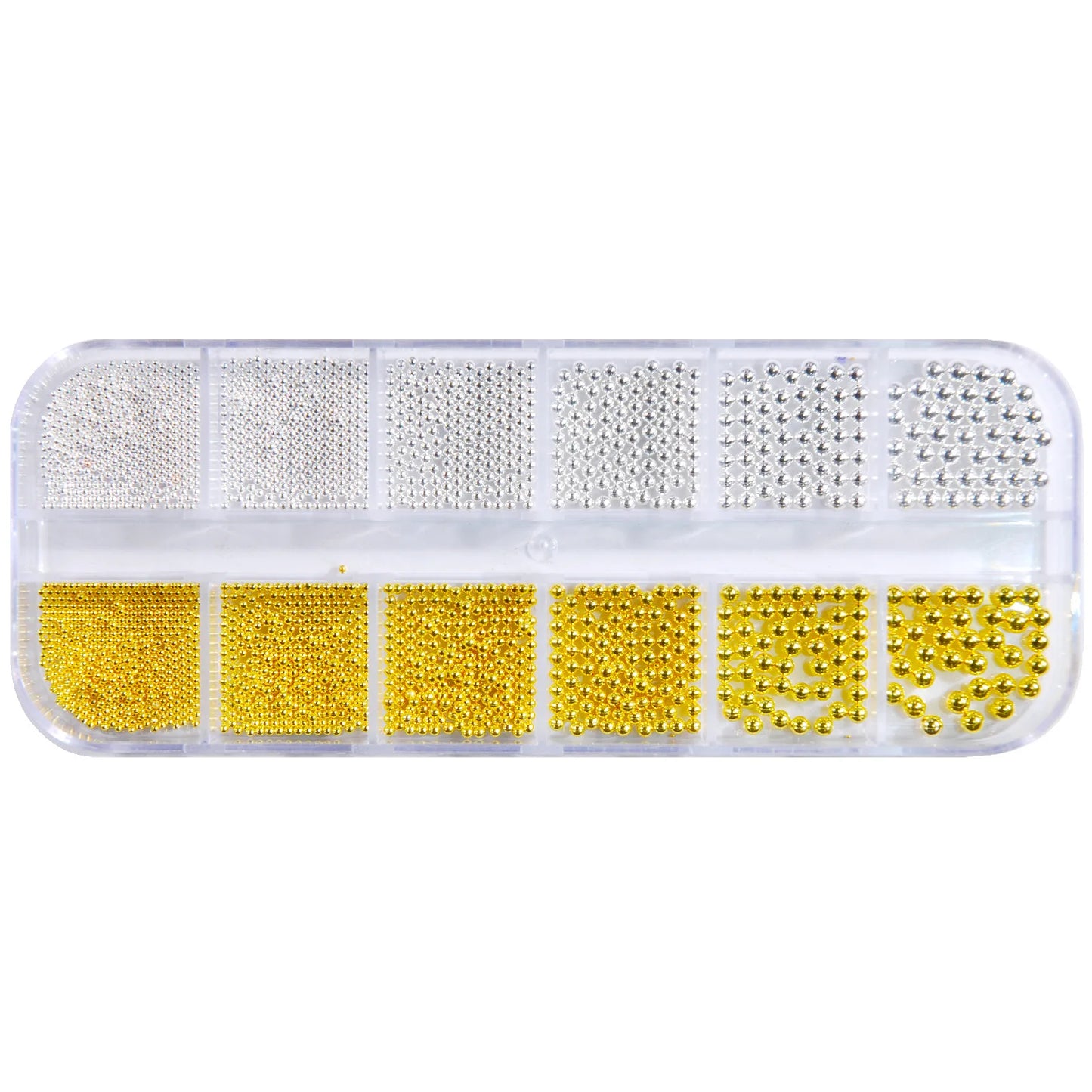 Gold/Silver Stainless Steel Nail Art Beads 3D Mini Alloy Caviar Ball Nail Charm Metal Micro Caviars DIY Nails Jewelry Accessorie