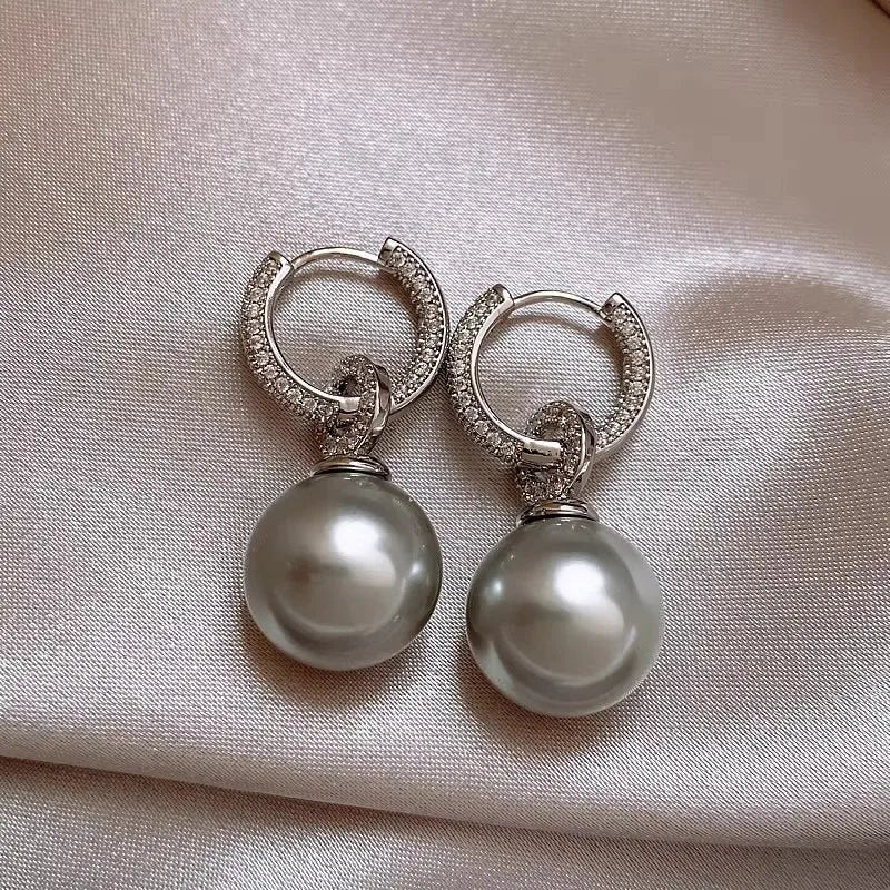 925 Sterling Silver Elegant Cubic Zirconia Drop Earrings