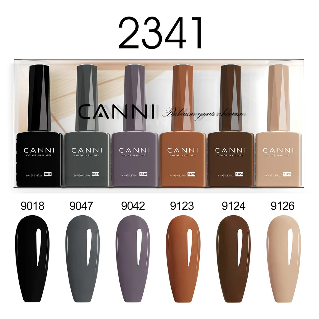 CANNI Nail Gel Polish Set Upgraded HEMA FREE Summer Nails Smooth Texture Ultra Gloss Top Coat Pigmented Gel Soak off UV LED Gel