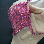 Mesh Rhinestones Dress