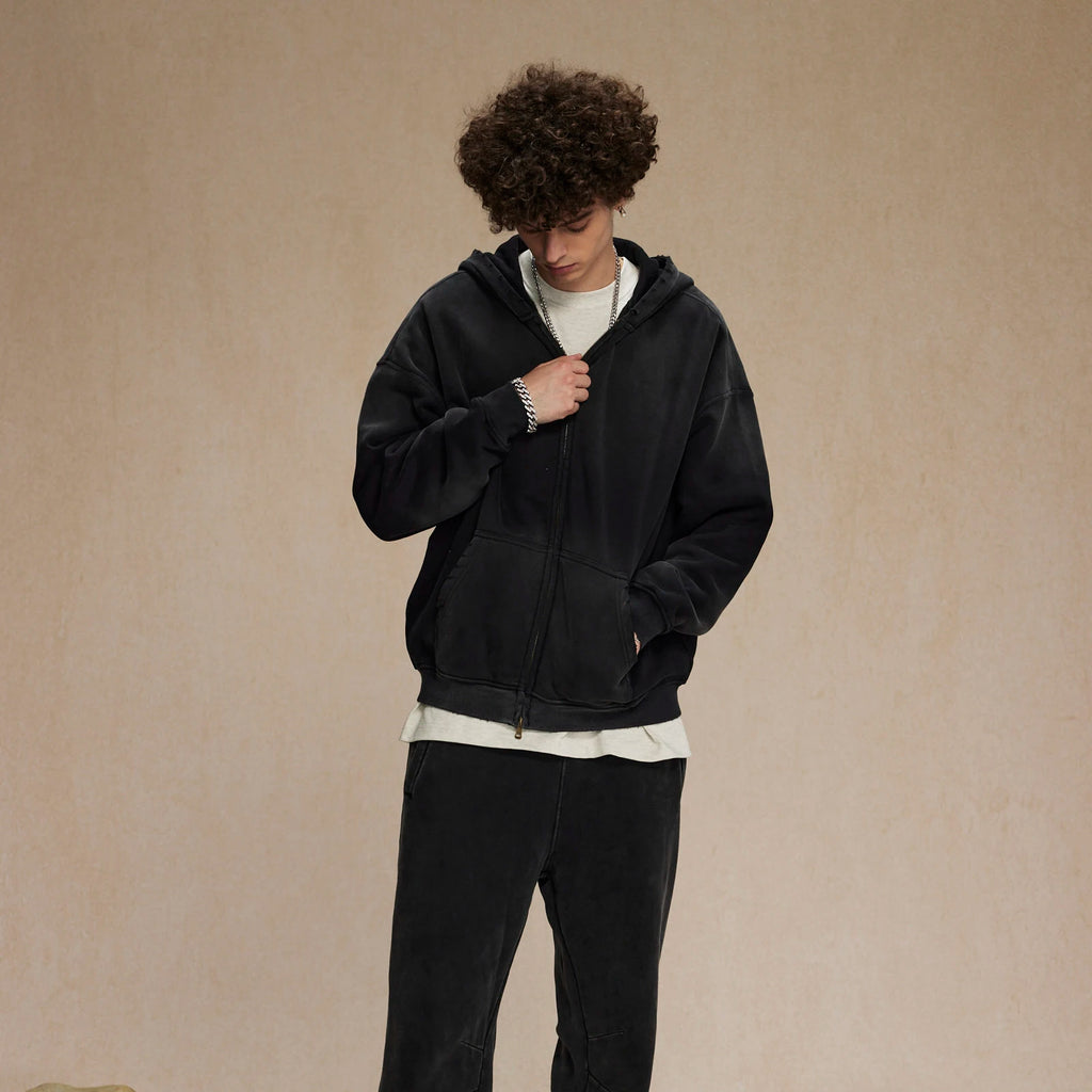 Wash Zip-Up Hoodie