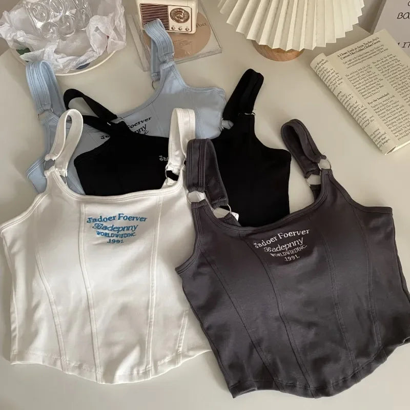 Ring Strap Ribbed Camisole