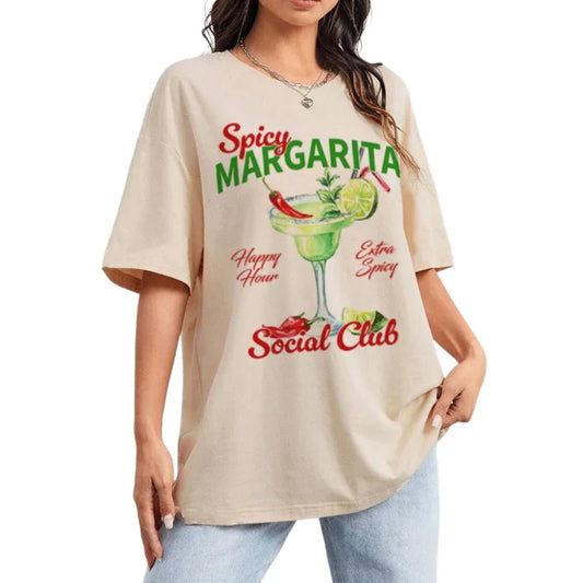 Spicy Margarita Retro Cocktail Graphic Tee