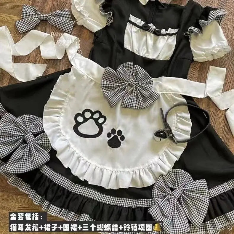 Cat Maid Outfit with Bows