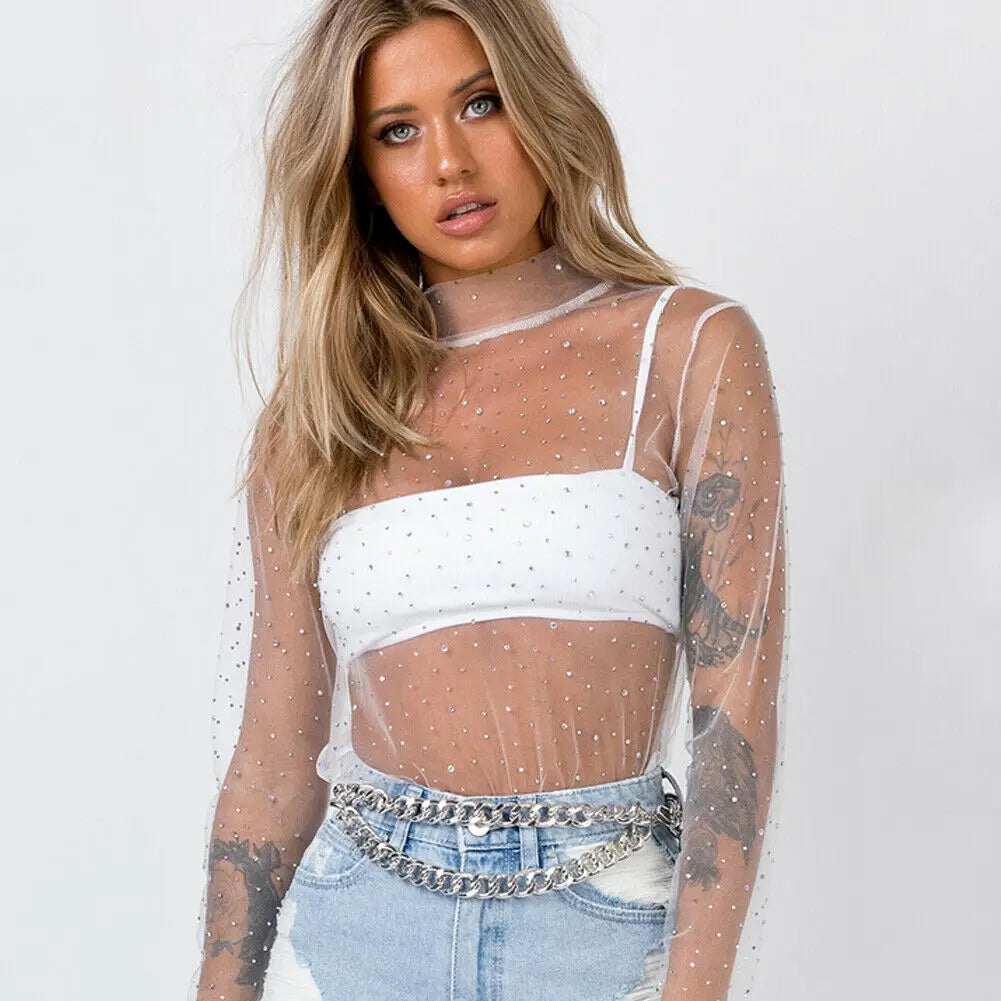 Transparent Sequins Tee