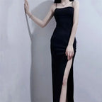 Black Spaghetti Strap Maxi Dress