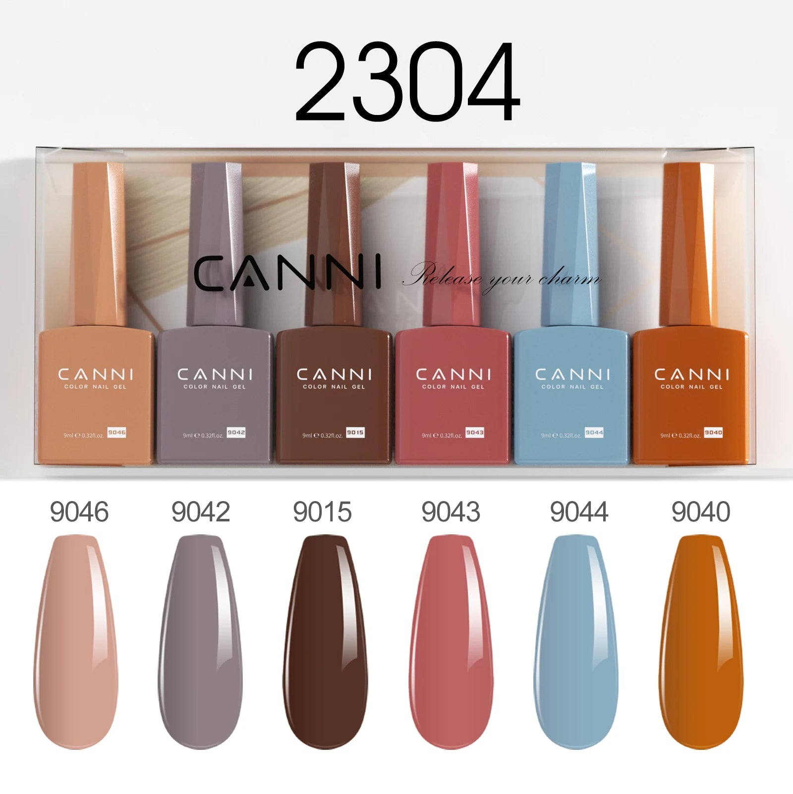 CANNI Nail Gel Polish Set Upgraded HEMA FREE Summer Nails Smooth Texture Ultra Gloss Top Coat Pigmented Gel Soak off UV LED Gel