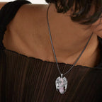 Dragon Twining Hexagonal Rose Quartz Prismatic Necklace