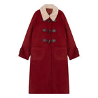 Lamb Wool Collar Duffle Coat