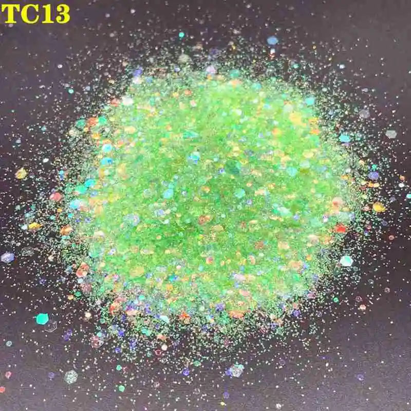 1KG Wholesale Mixed Size Holographic Nails Sequins Manicure Glitter Flakes Paillettes Nail Art Decorations Body/Face Glitter