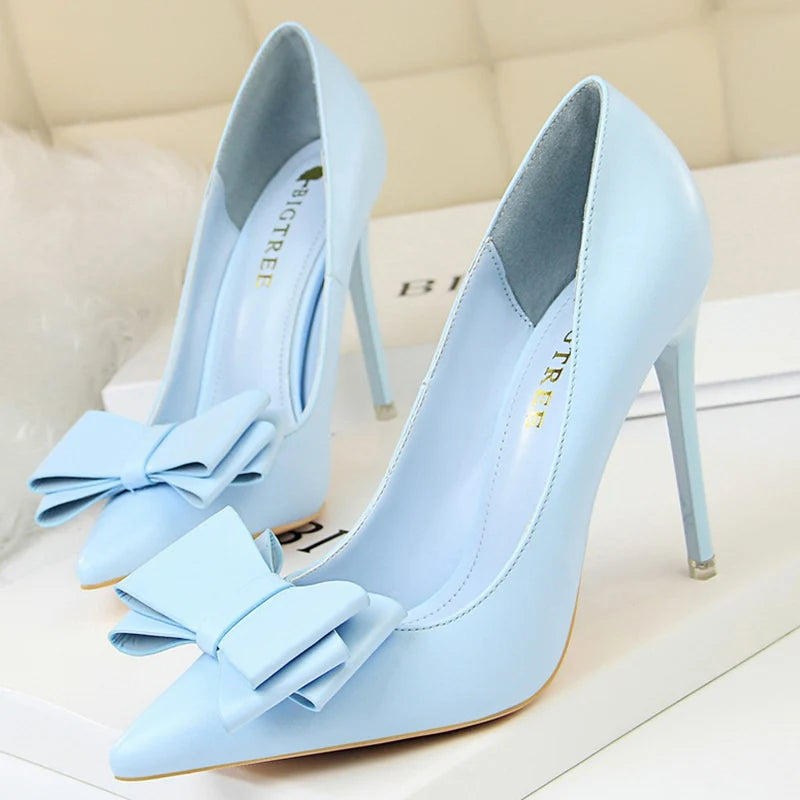 Bow-Accent Stilettos