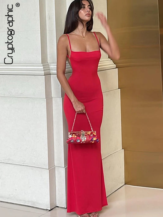 Draped Backless Sleeveless Slip Maxi Dress
