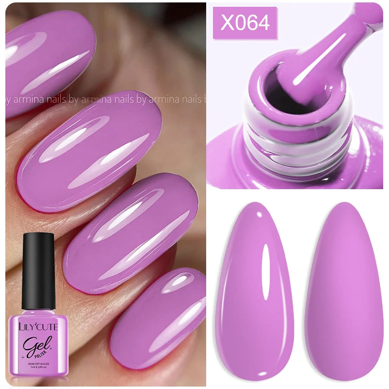 LILYCUTE 8ml Pink Dried Flower Gel Nail Polish Natural Flower Fairy Nail Art Gel Soak Off UV LED Painting Varnish For Nails DIY