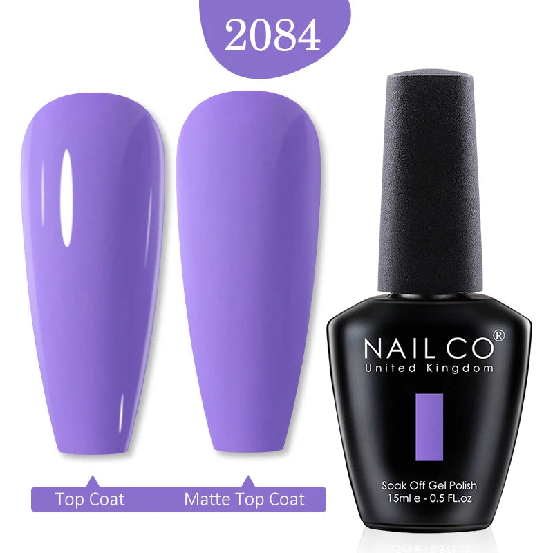 NAILCO 15ml Nail Gel Polish Winter Nude Colors Hybrid Gel Varnish Manicure UV Gel Nail Polish Primer Top Base Coat LED Nails Art