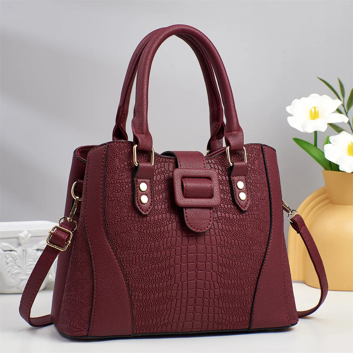 Alligator Pattern Handbag