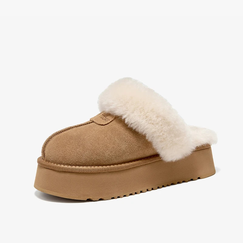 BEAUTODAY Cow Suede Mules