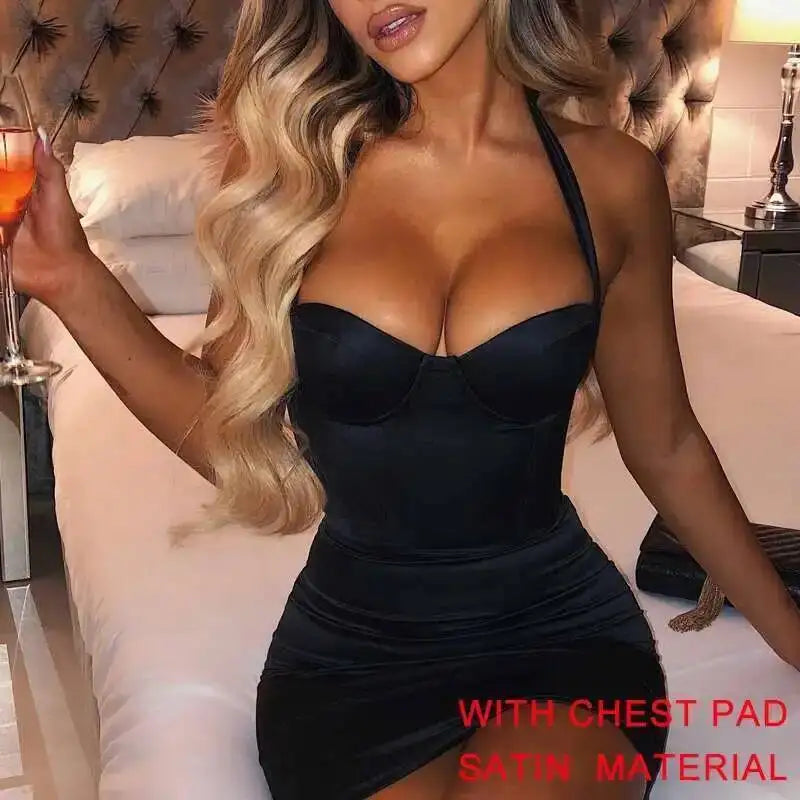 Giyu Bodycon Glitter Strapless Mini Dress