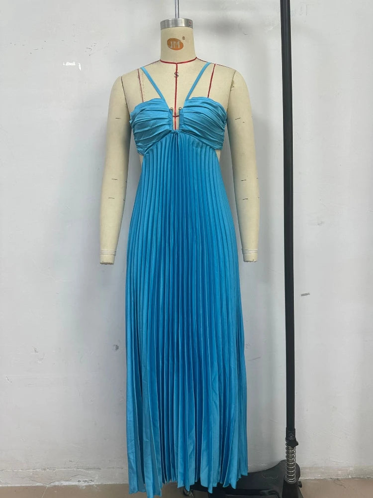 Pleated Long Dress