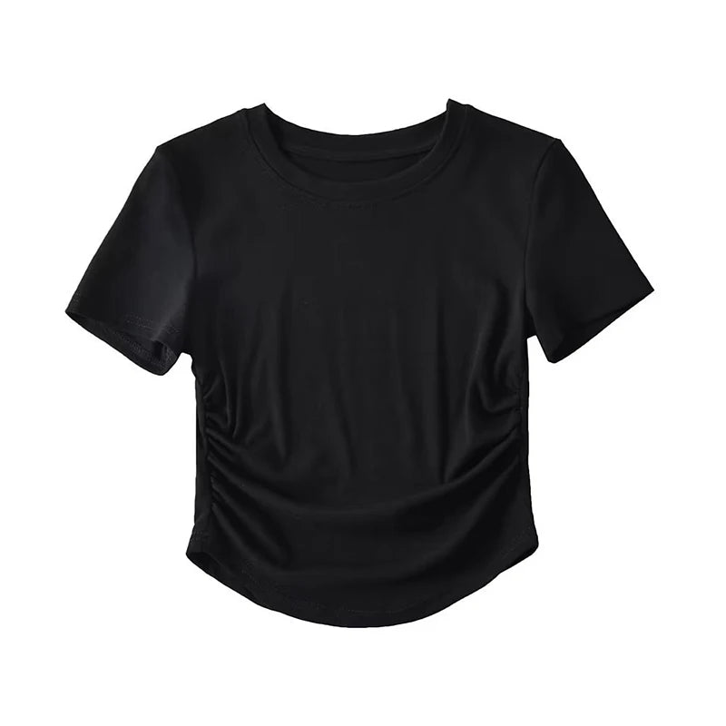 Crew Neck Short Sleeve Cotton Tee