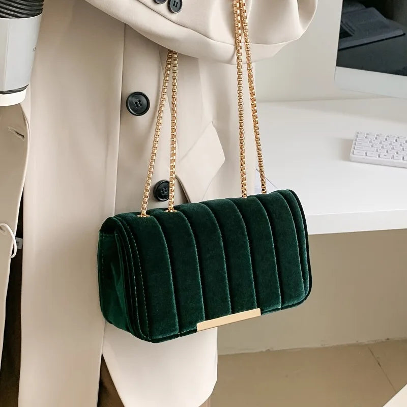 Velvet Shoulder Bag