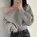 Off Shoulder Hoodie