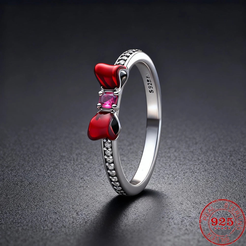 925 Sterling Silver Heart Moissanite Ring
