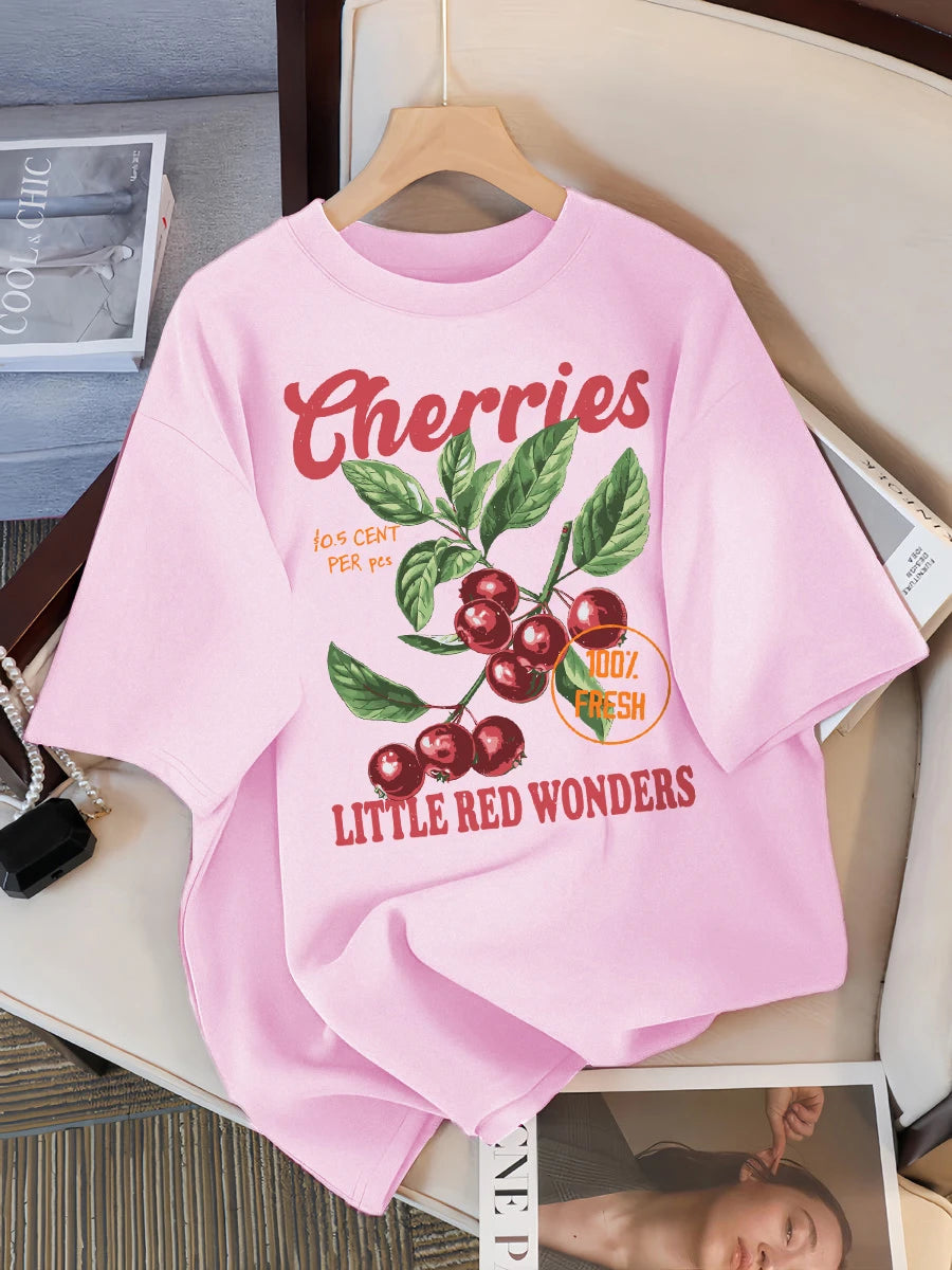チェリー100%フレッシュ リトルレッドワンダーズTシャツ