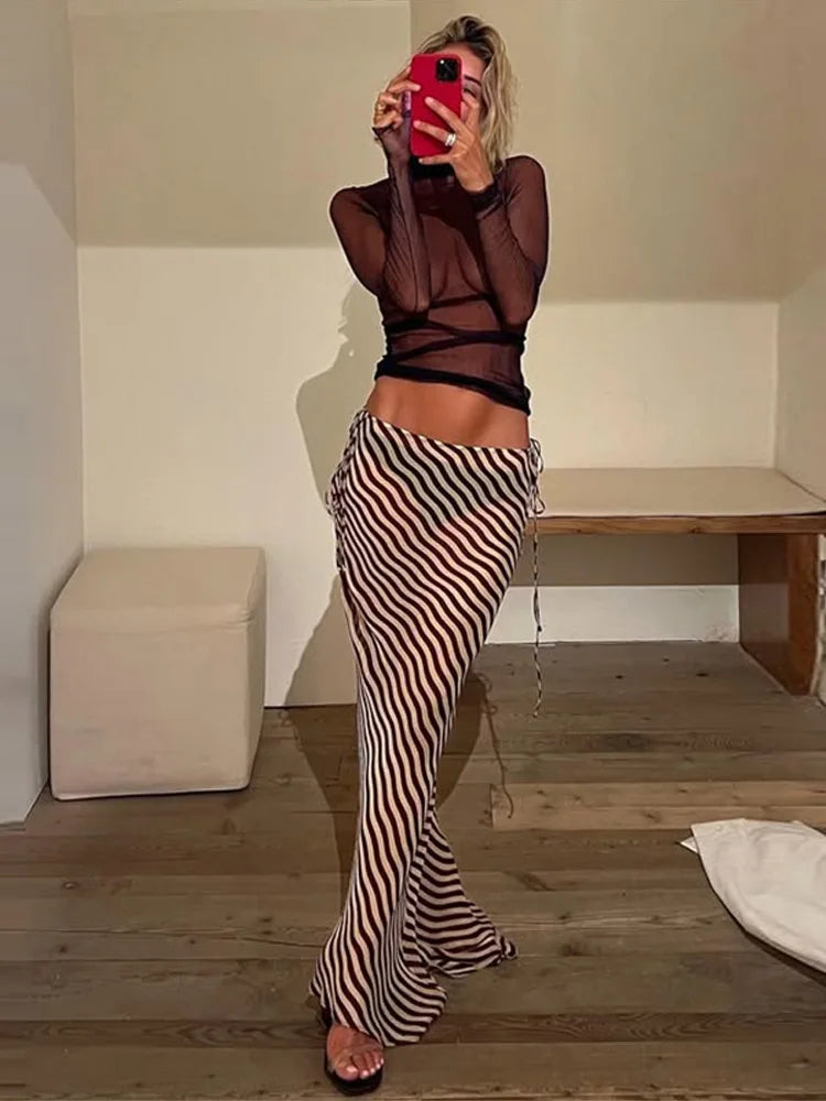 Zebra Print Top Skirt Set
