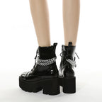 Gdgydh Chunky Heel Platform Boots