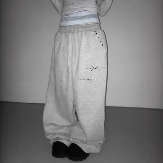 Rhinestone Embellished Sweatpants