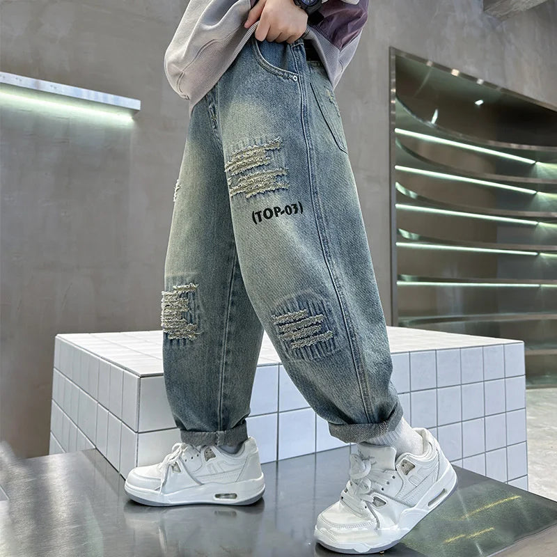 Denim Loose Pants