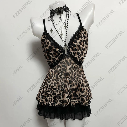 Print Lace Crop Top