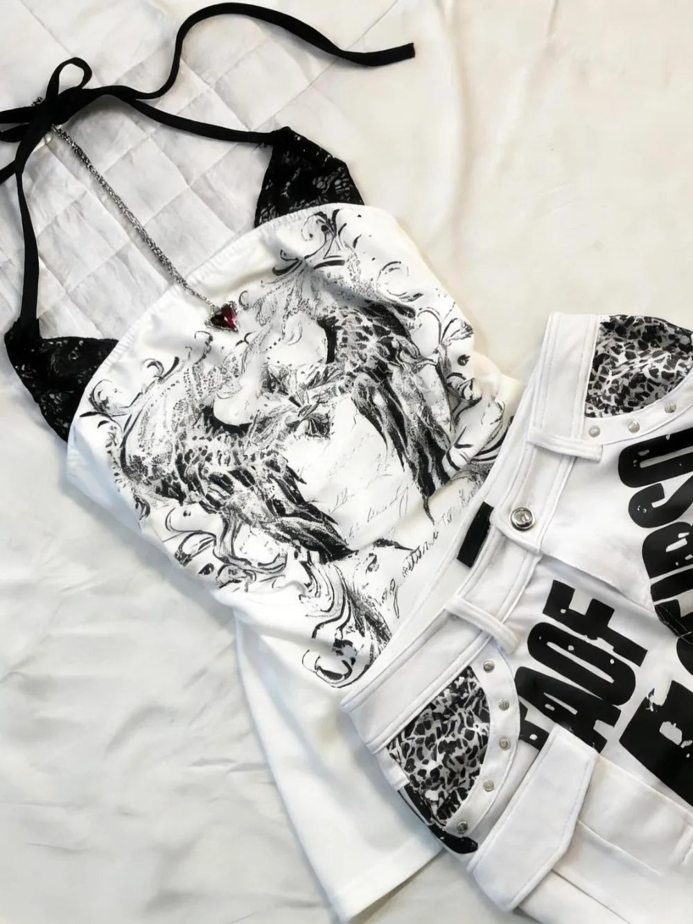 Graphic Halter Top