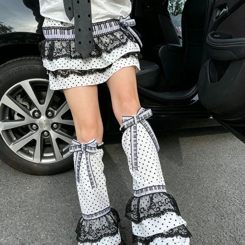 Piano Key Lace Cake Skirt