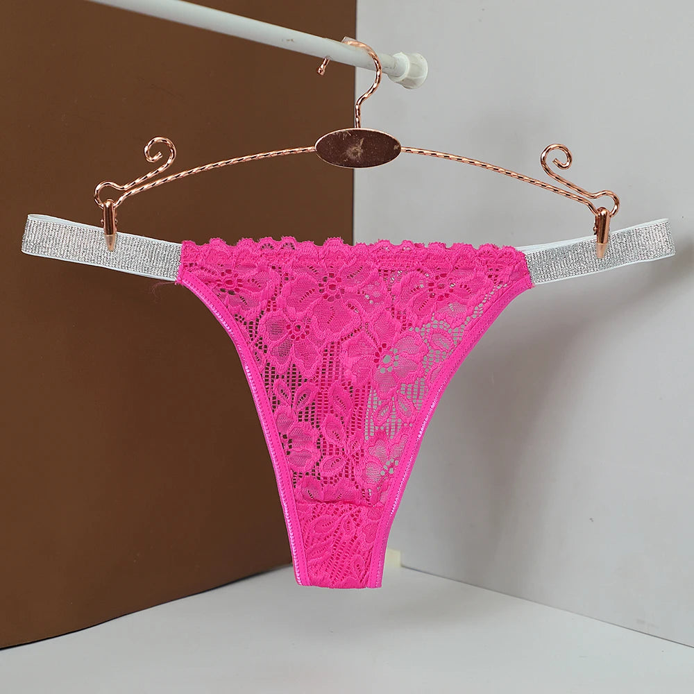 Women Floral Hollow Out Lace Panty Women's Sexy Lace Panties Low-Waist Briefs Sexy Perspective Intimate Female Underpants