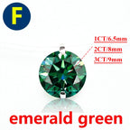 925 Sterling Silver 1ct D VVS1 Diamond with GRA Moissanite Fishing Line Blue Pendant Necklace
