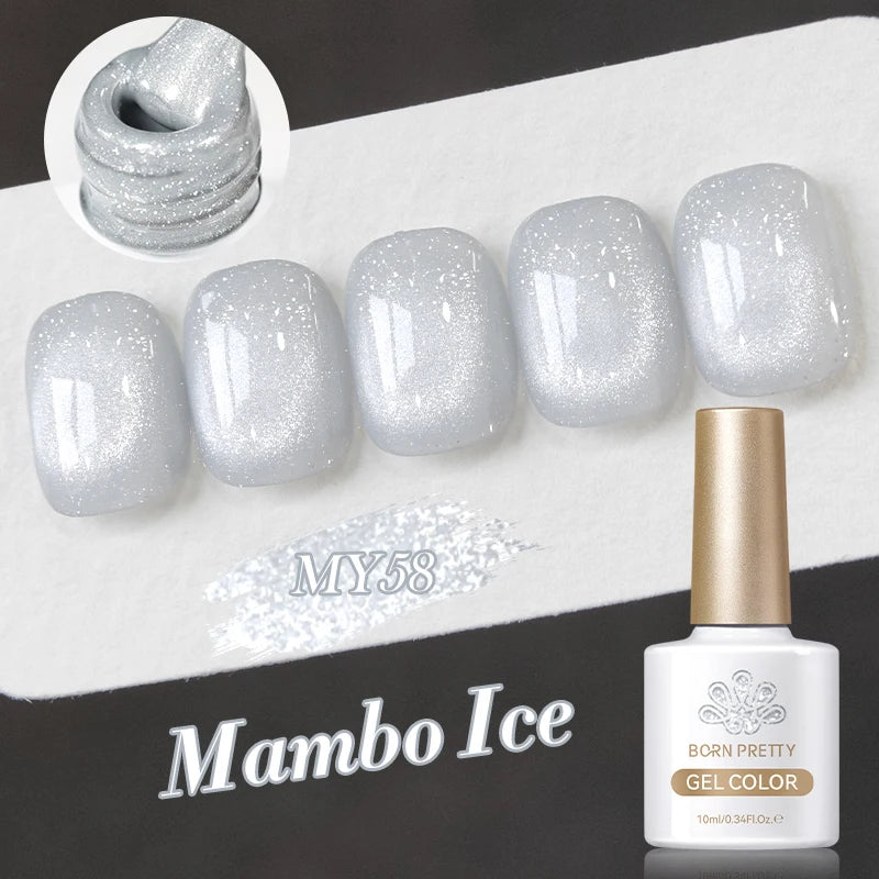 BORN PRETTY 10ml Water Light Cat Magnetic Gel Nail Polish Shining Super Sliver-light Holographics Soak Off UV Gel Varnish