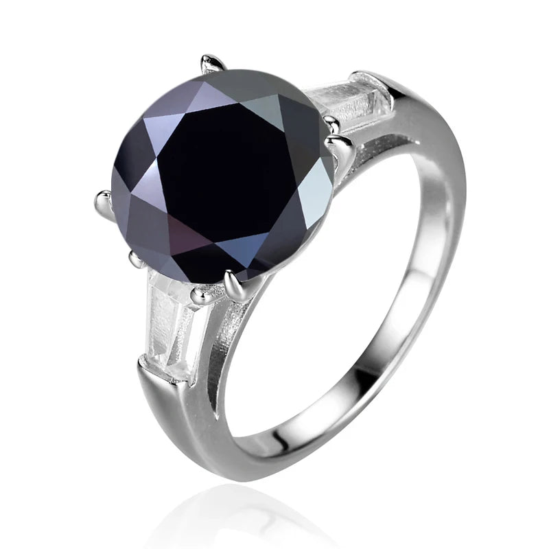 Round 5 Carat Moissanite Diamond Ring