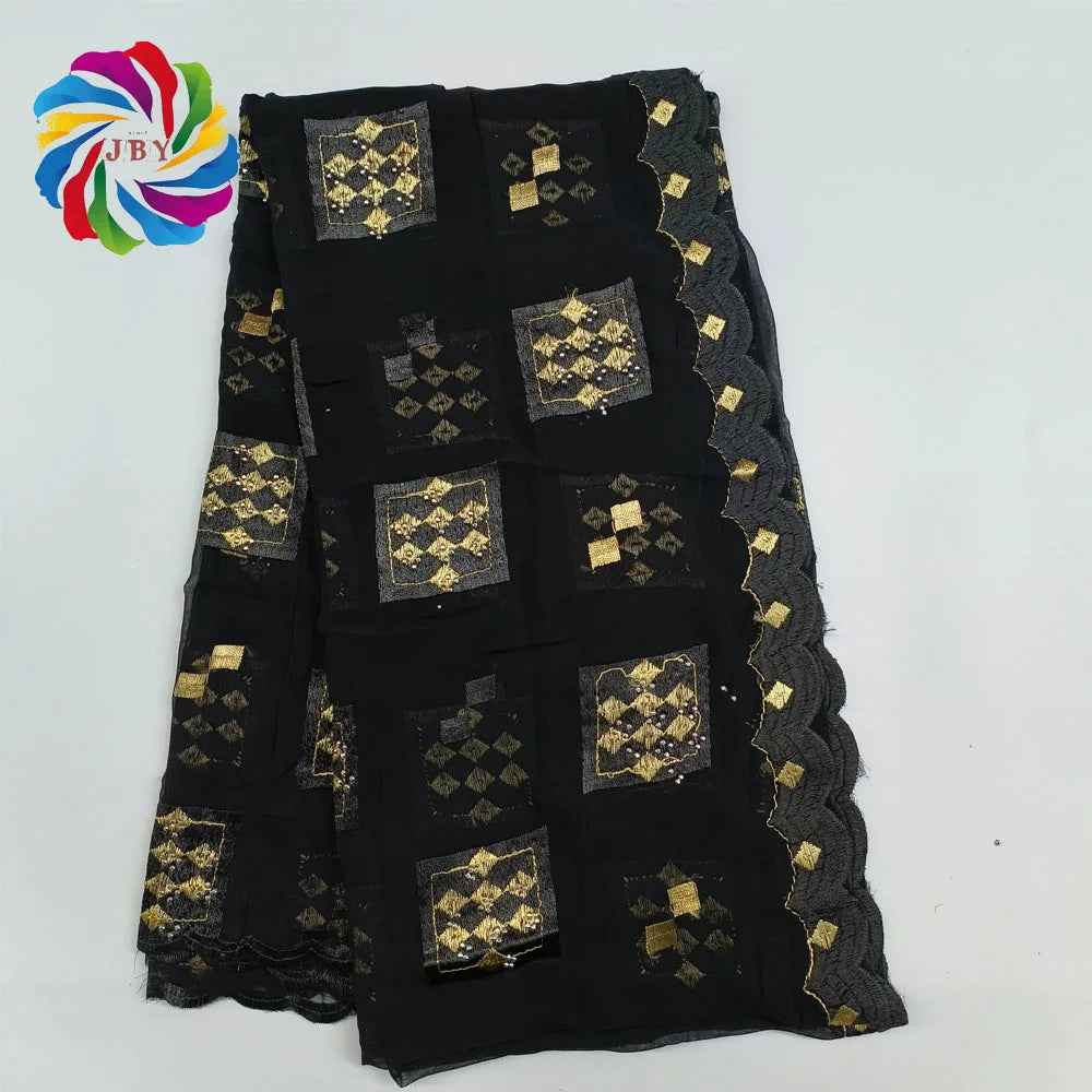2025 New Dubai Scarf For Muslim Women African Chiffon Big Hijab Islam Hijab Pashmina Turban Headscarf Embroidery Shawls