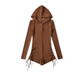 Drawstring Hooded Romper