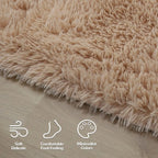 Shag Living Room Silk Wool Carpet