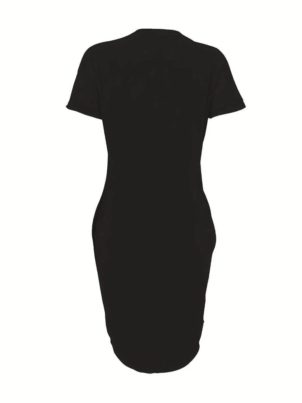 Casual Short Sleeve Round Neck T-Shirt Dress