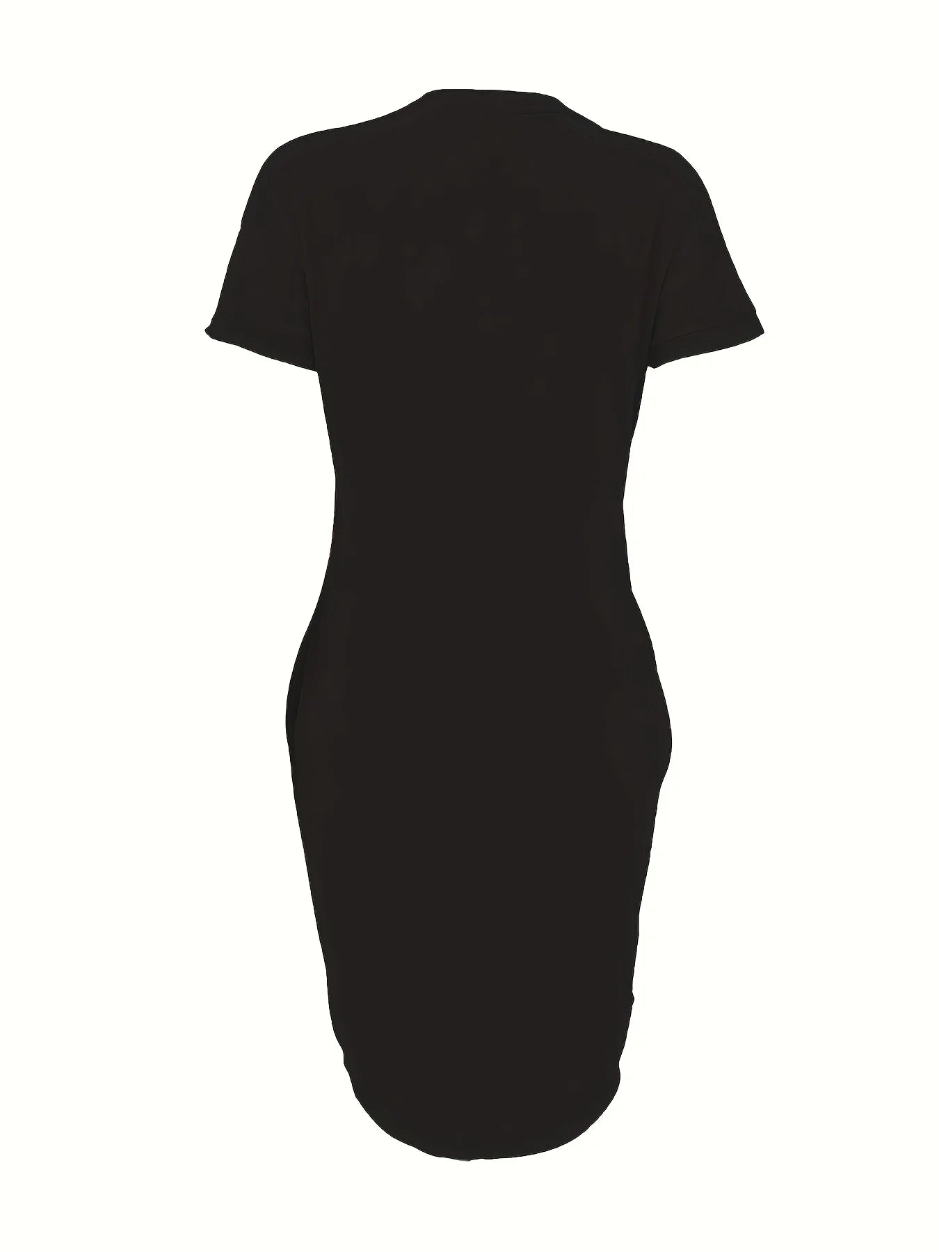 Casual Short Sleeve Round Neck T-Shirt Dress