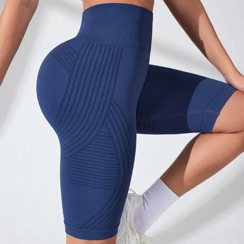 High Waisted Seamless Yoga Shorts