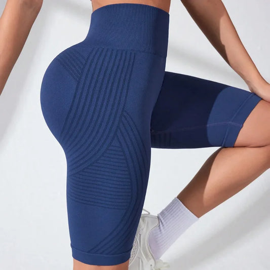 High Waisted Seamless Yoga Shorts