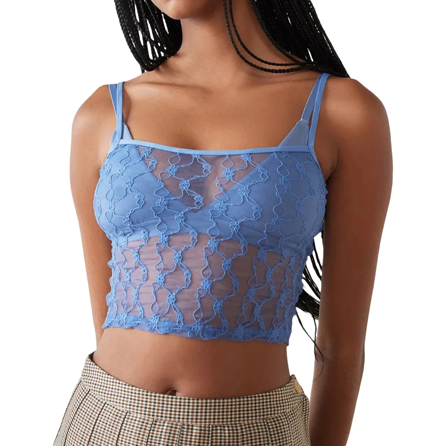 Sheer Mesh Cami Top