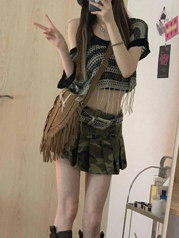 Camouflage A-Line Skirt