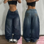 Embroidery Baggy Jeans
