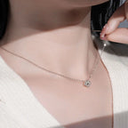 3mm Moissanite Clover Pendant Necklace